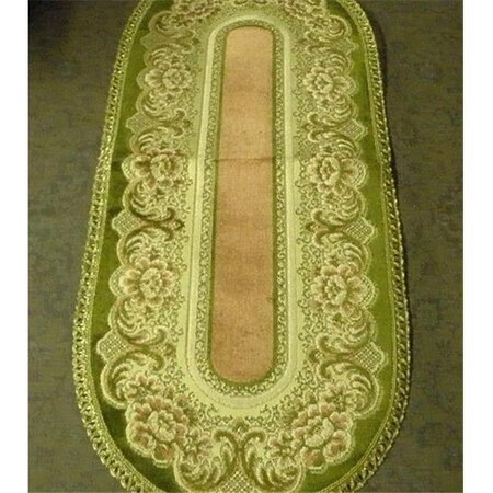 Tapestry Trading Tapestry Trading V1446G 14 x 46 in. Begium Table Runner Verona; Green V1446G